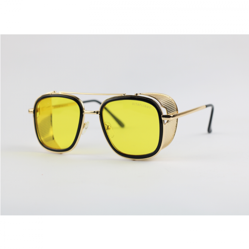 Buy DITA Flight – Golden Yellow – Metal – Rectangle – Sunglasses