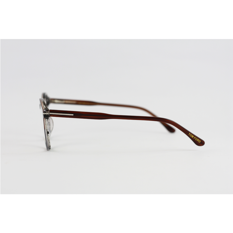 Tom Ford - 5428 - Brown Stripes - Acetate - Round - Eyewear