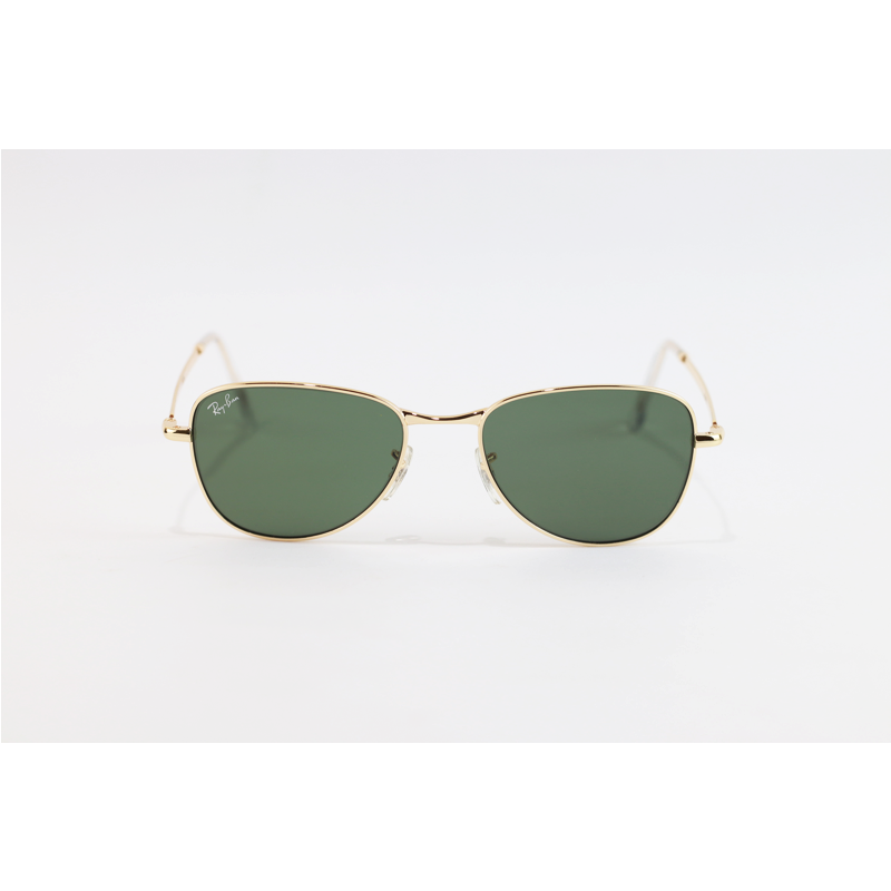 Ray B - 3733 - Golden Green - Metal - Oval - Sunglasses