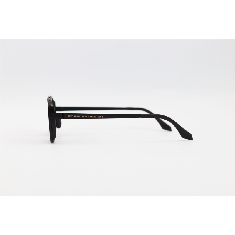 Porsche Design - 009 - Black - Metal - Rectangle - Polarized - Double Bridge - Sunglasses