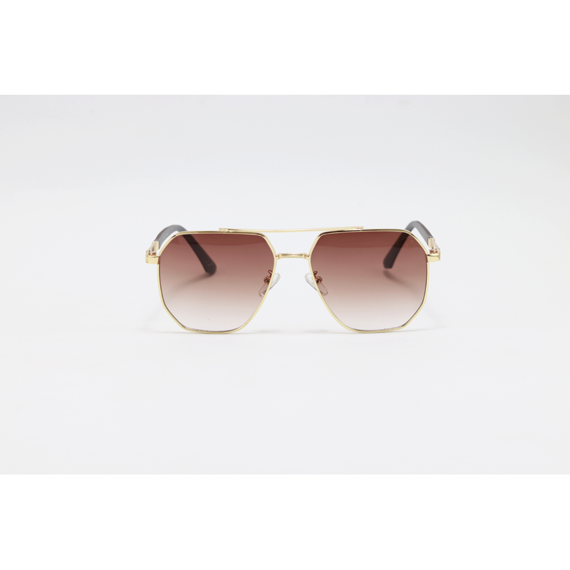 Gucci - 7009 - Golden Brown Gradinet - Acetate - Metal - Double Bridge - Aviator - Sunglasses