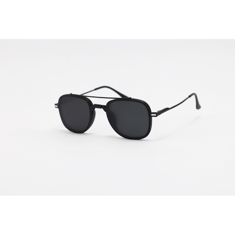 Dior - 7704 - Black - Metal - Blue Cut - Dual - Polarized - Attachment - Eye Wear - Sunglasses