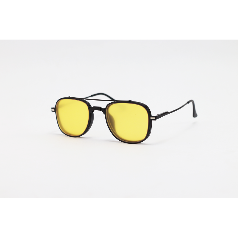 Dior - 7704 - Black - Metal - Blue Cut - Dual - Polarized - Attachment - Eye Wear - Sunglasses