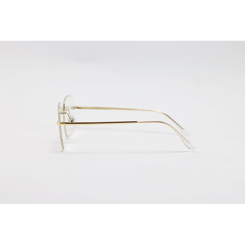 Dior - 1022 - Golden - Metal - Blue Cut - Rimless - Square - Eyewear