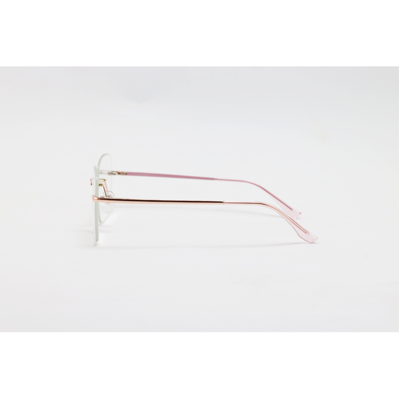 Dior - 1022 - Rose Gold - Metal - Blue Cut - Rimless - Square - Eyewear