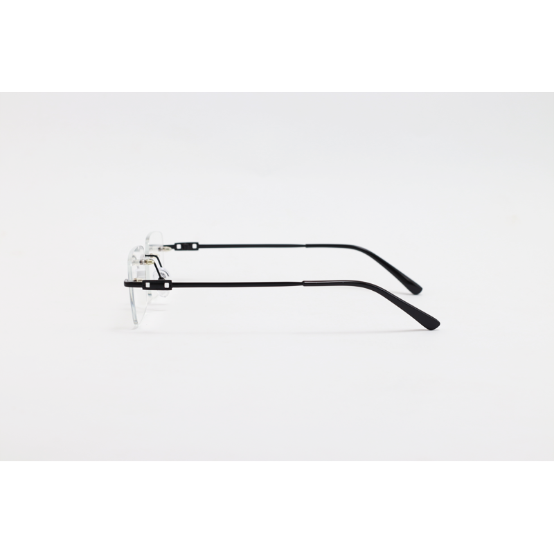 Silhouette - 23022 - Black - Metal - Blue Cut - Rimless - Eyewear
