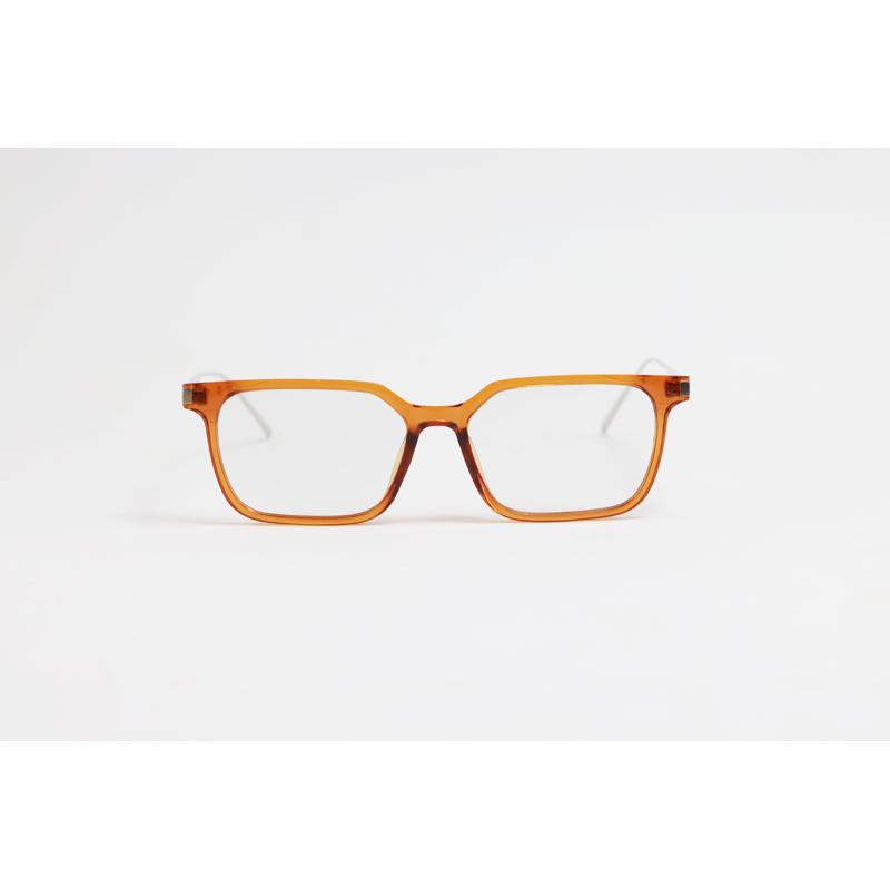 Moscot - 8211 - Orange Translucent - Acetate - Metal - Transition - Blue Cut - Rectangle - Eyewear