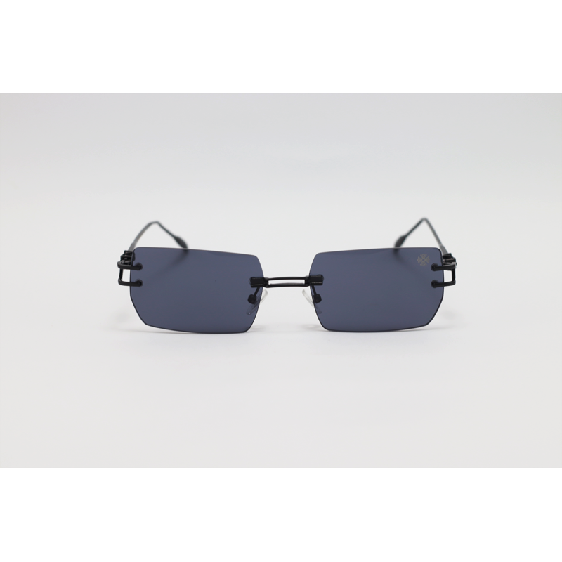 Fleur Di Lis - 98063 - Black - Metal - Rimless - Rectangle - Sunglasses
