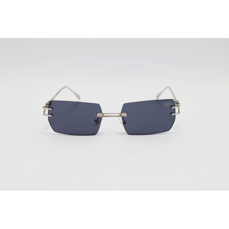 Fleur Di Lis - 98063 - Silver Black - Metal - Rimless - Rectangle - Sunglasses