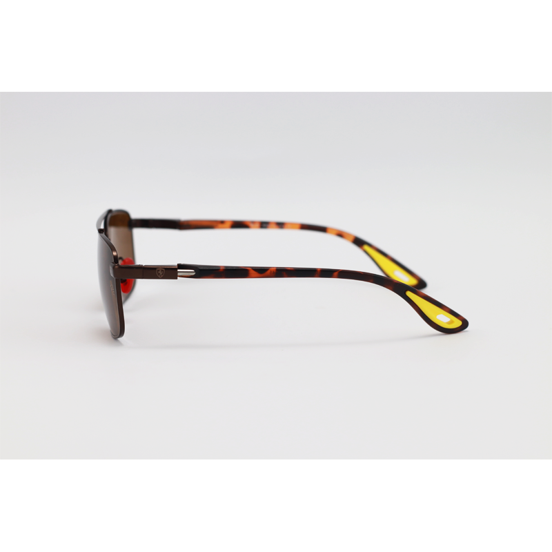 Ray B - 3715 - Tortoise Brown - Metal - Double Bridge - Rectangle - Sunglasses
