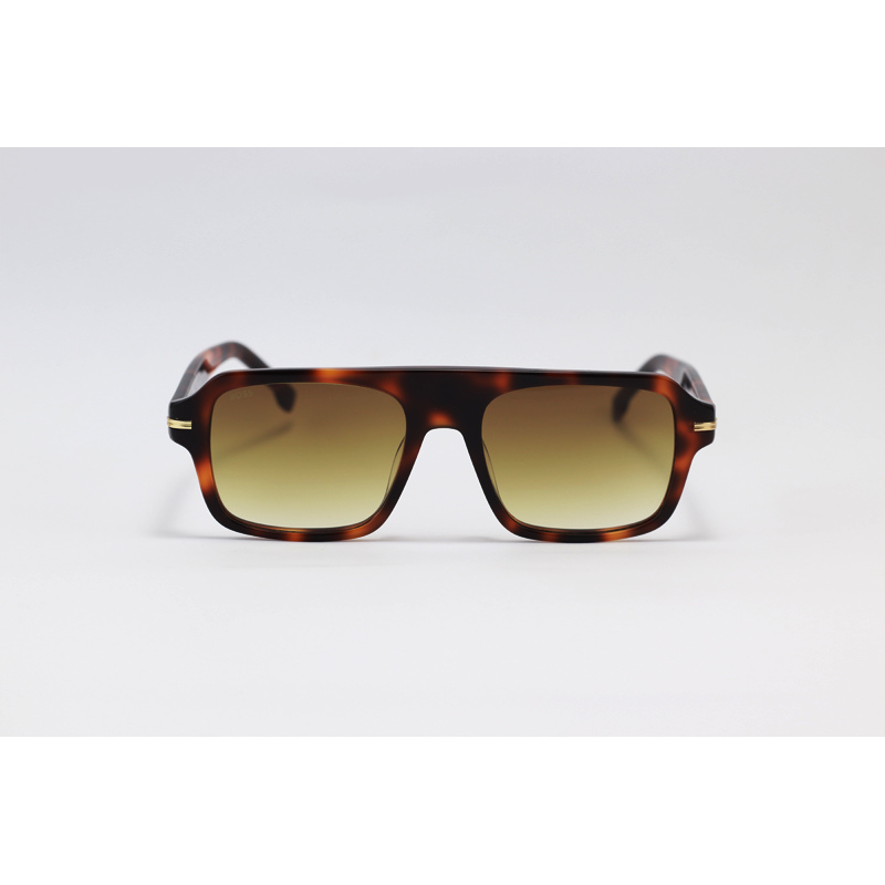 Hugo Boss - 1595 - Tortoise Brown Gradient - Acetate - Rectangle - Sunglasses