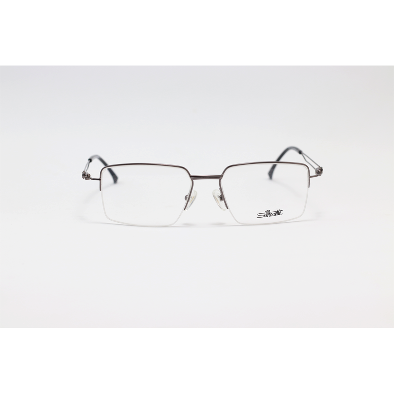 Silhouette - 10777 - Gun Metallic - Metal - Half Rim - Rectangle - Eyewear