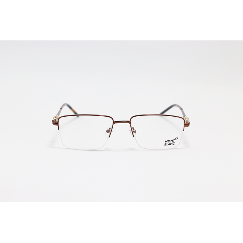 Mont Blanc - 66031 - Brown - Metal - Half Rim - Rectangle - Eyewear
