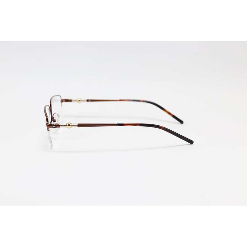 Mont Blanc - 66031 - Brown - Metal - Half Rim - Rectangle - Eyewear