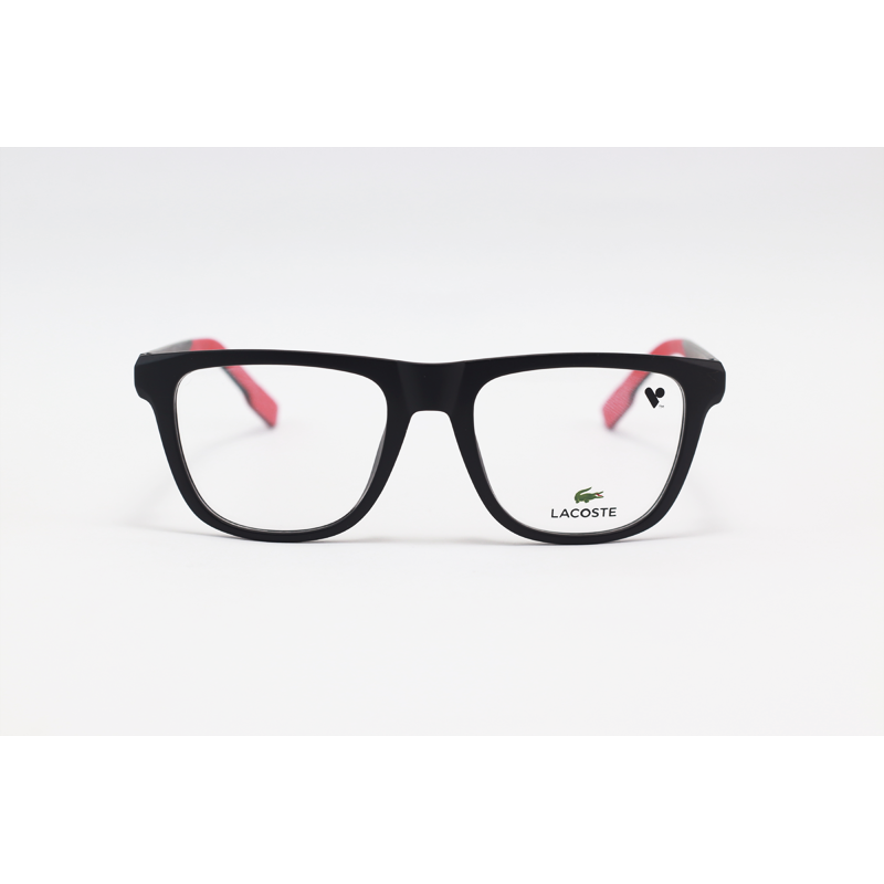 Lacoste - 2923 - Black Red - Acetate - Rectangle - Eyewear