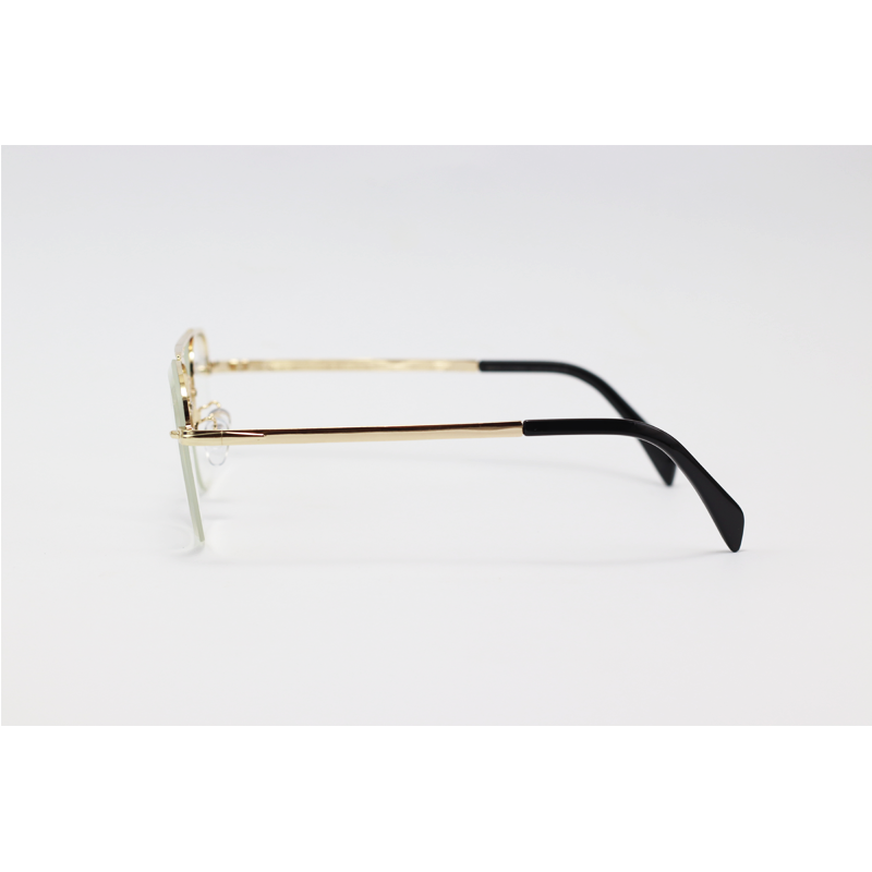 David Beckham - 2846 - Golden - Metal - Blue Cut - Double Bridge - Half Rim - Square - Eyewear