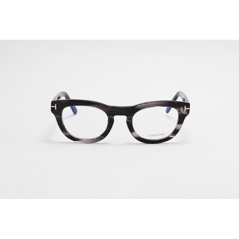 Tom Ford - 5873 - Grey Stripes - Acetate - Oval - Eyewear