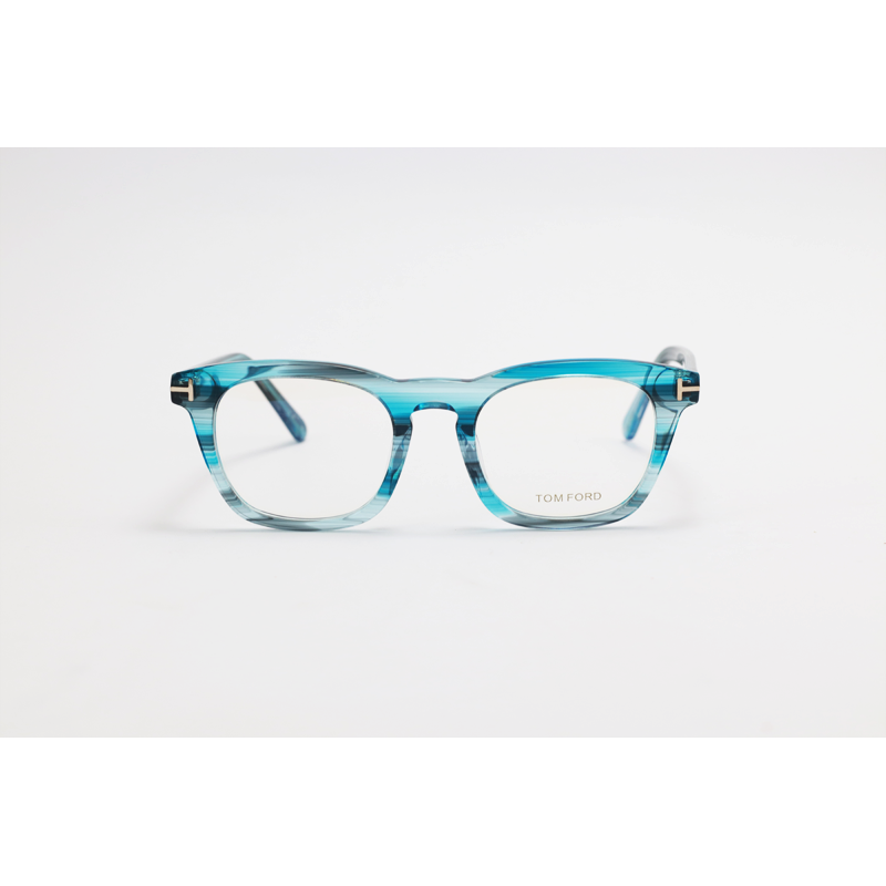 Tom Ford - 5870 - Turquoise Stripes - Acetate - Square - Eyewear
