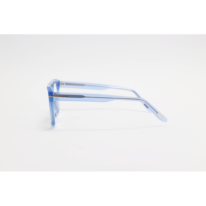 Tom Ford - 6024 - Blue Translucent - Acetate - Rectangle - Double Bridge - Eyewear