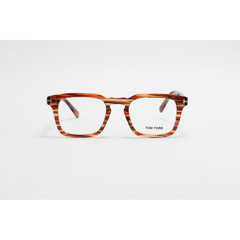 Tom Ford - 6025 - Brown Stripes - Acetate - Square - Eyewear