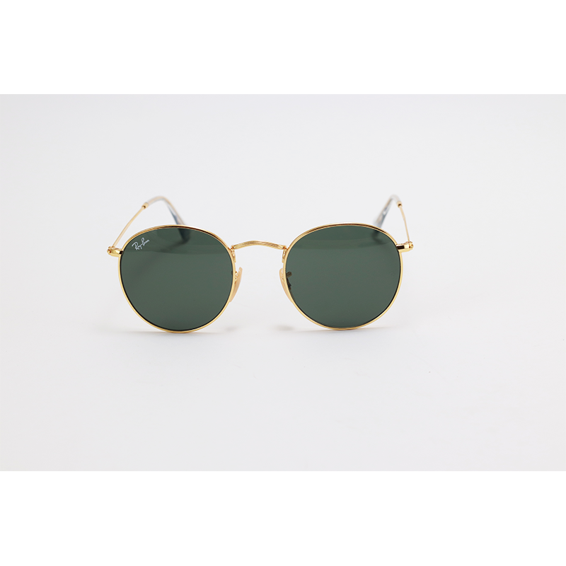 Ray B - RB3447 - Golden Green - Metal - Round - Sunglasses