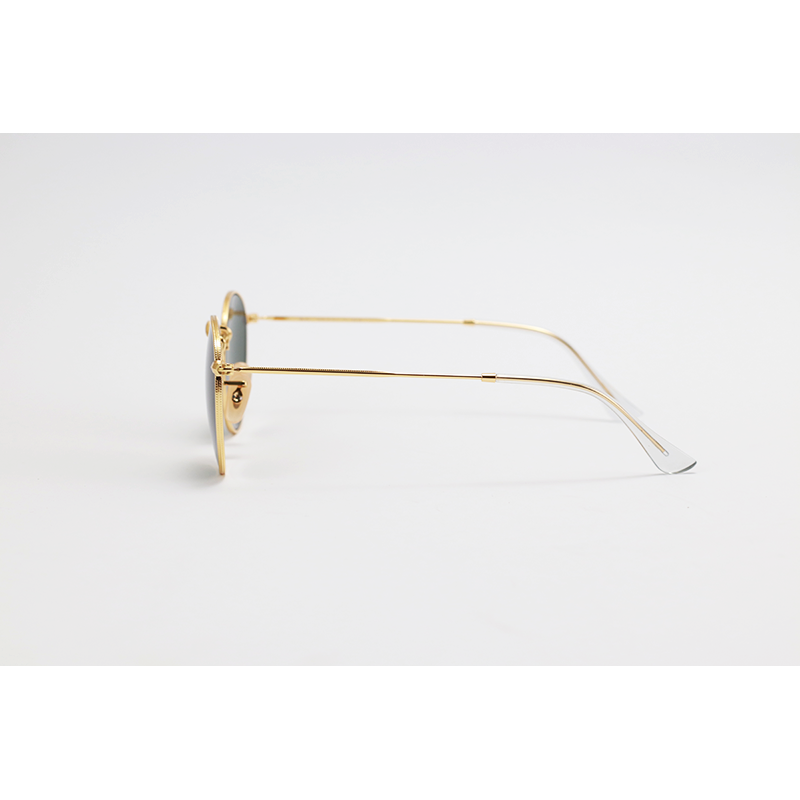 Ray B - RB3447 - Golden Green - Metal - Round - Sunglasses