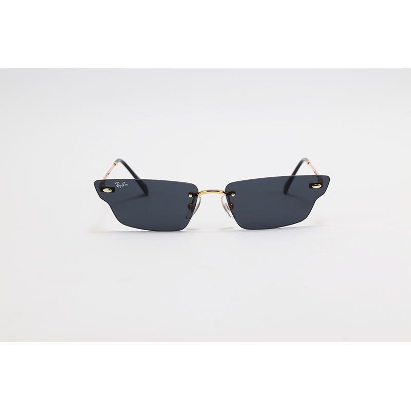 Ray Ban - RB3731 - Golden Black - Metal - Rimless - Sunglasses
