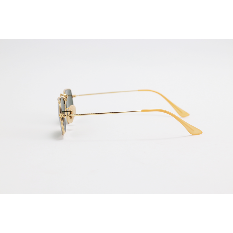 Ray B - RB3957 - Golden Green - Metal - Rectangle - Sunglasses