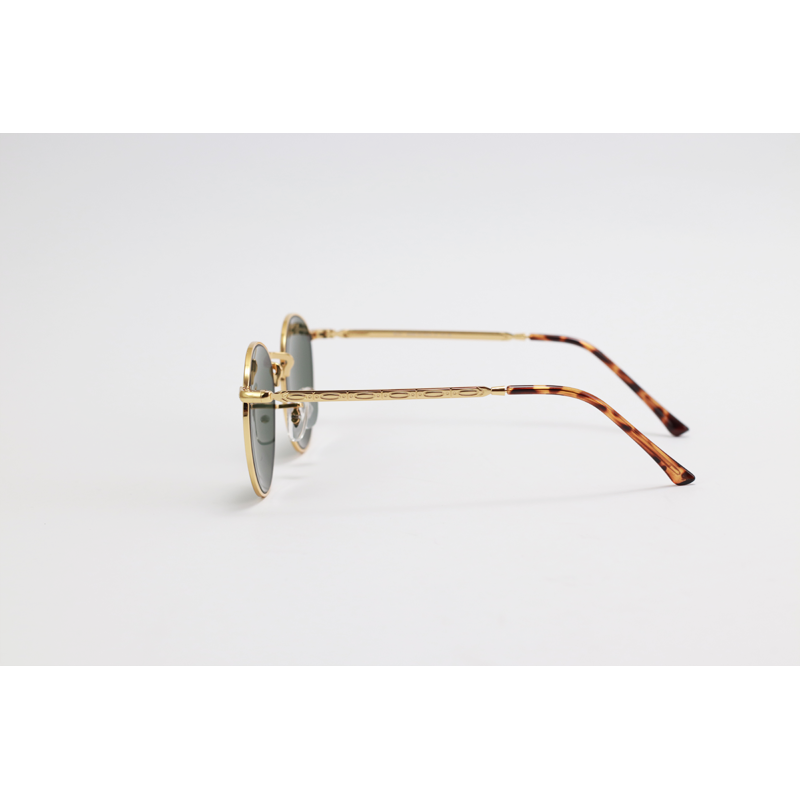 Ray B - RB3637 - Golden Green - Metal - Round - Sunglasses