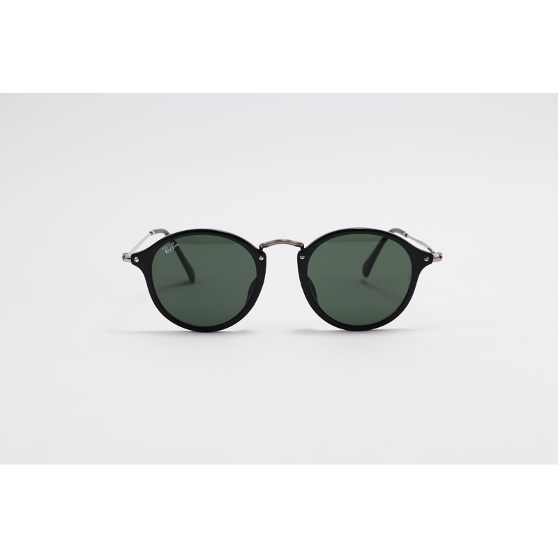 Ray B - RB2447 - Black Green - Acetate - Metal - Round - Sunglasses