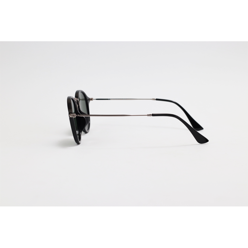 Ray B - RB2447 - Black Green - Acetate - Metal - Round - Sunglasses