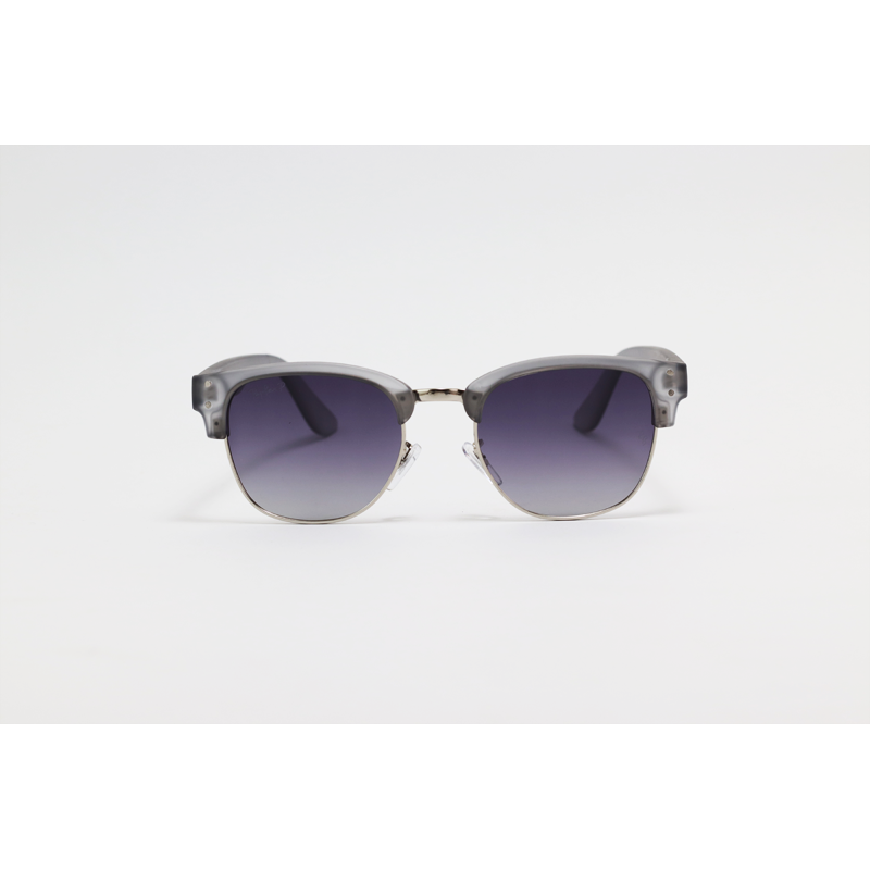 Ray B - 0504 - Grey Translucent Purple Gradient - Clubmaster Reverse - Acetate - Metal - Polarized - Sunglasses