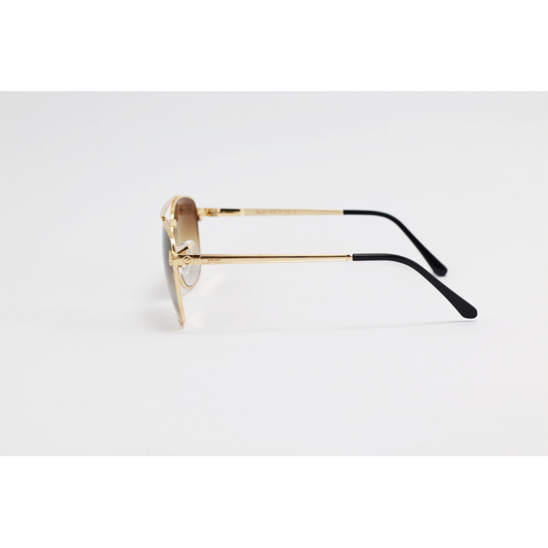 Ray B - 2411 - Golden Brown Gradient - Metal - Double Bridge - Square - Sunglasses