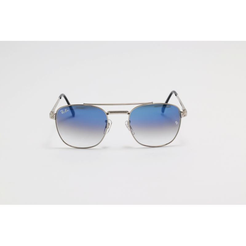 Ray B - 2411- Silver Blue Gradient - Metal - Double Bridge - Square - Sunglasses