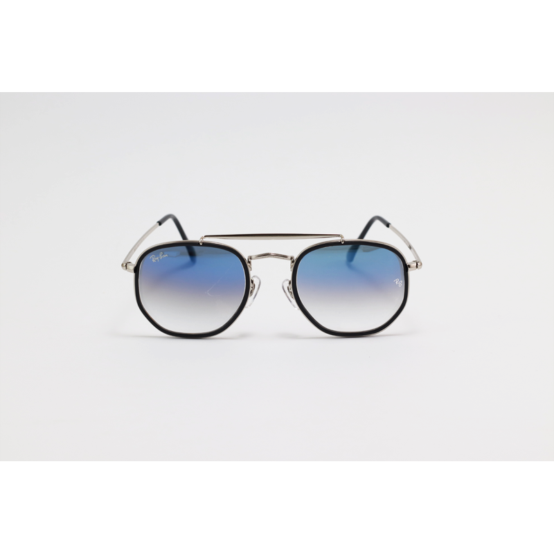 Ray B - 3648 - Marshall - Silver Blue Gradient - Metal - Double Bridge - Sunglasses