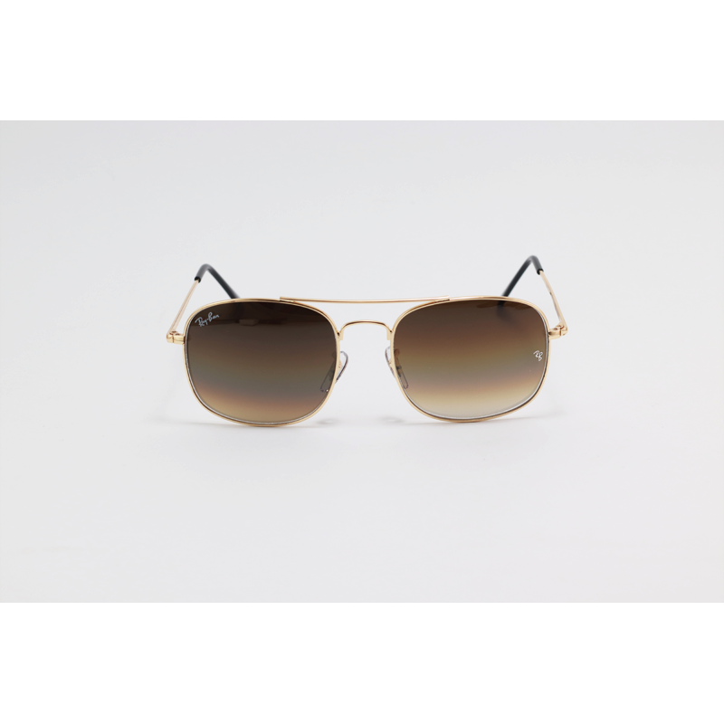 Ray B - 3661 - Golden Brown Gradient - Metal - Double Bridge - Rectangle - Sunglasses