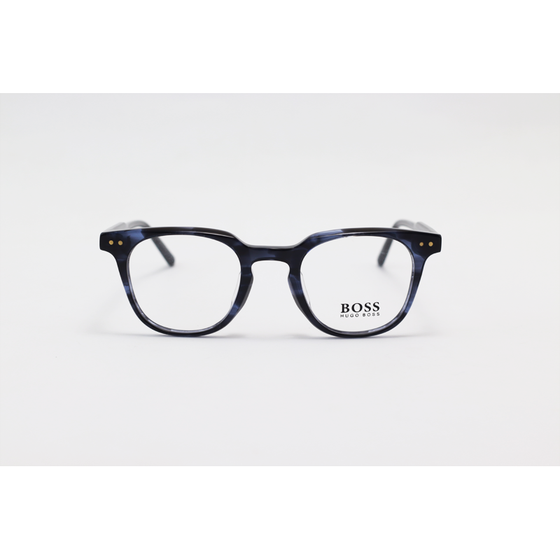 Hugo Boss - 5503 - Blue Marble - Acetate - Square - Eyewear