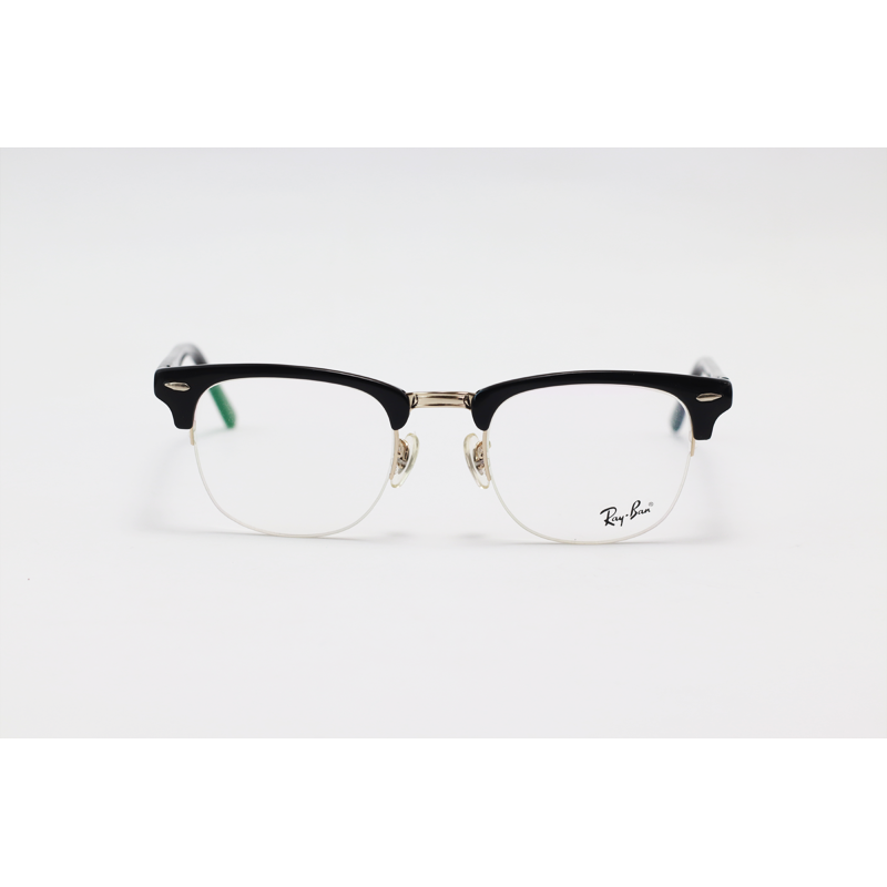 Ray B – 5201 – Silver Black - Clubmaster – Acetate - Metal - Half Rim – Eyewear