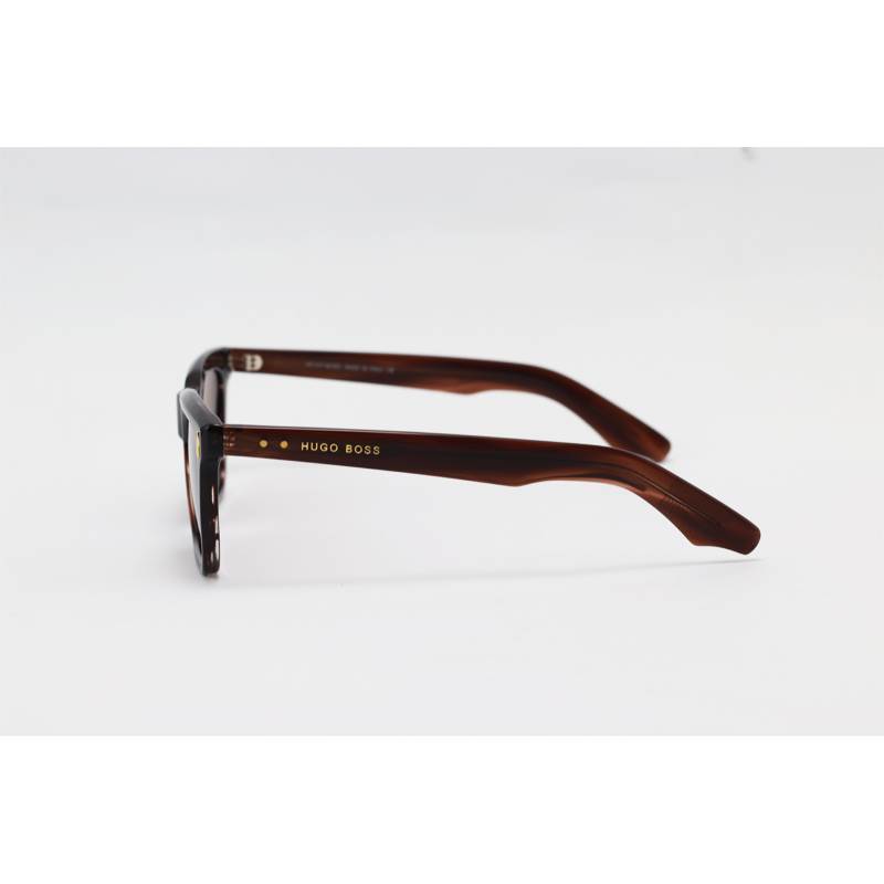 Hugo Boss - 9601 - Brown Horn - Acetate - Rectangle - Polarized - Sunglasses