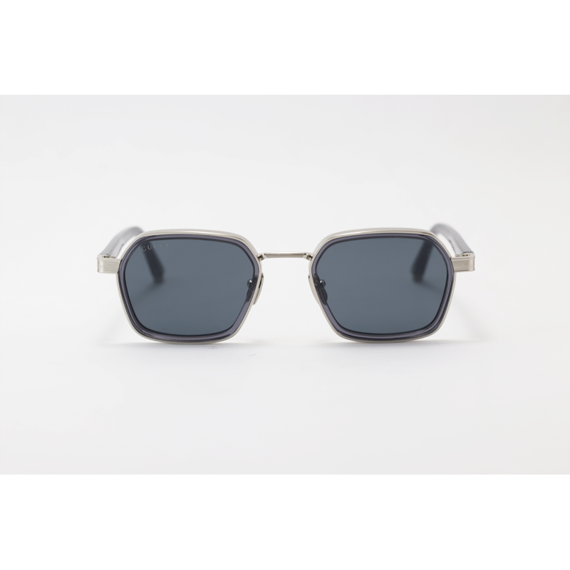 Gucci - GG2074S - Silver Grey - Metal - Rectangle - Sunglasses