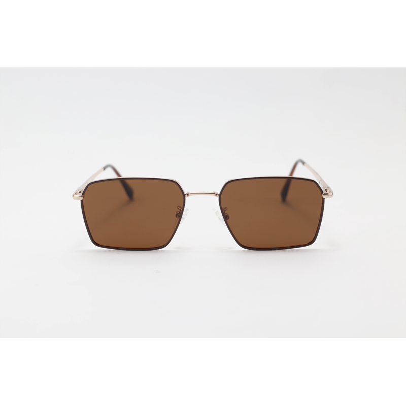 Gucci - 023 - Golden Brown - Metal - Rectangle - Polarized - Sunglasses