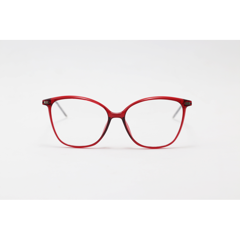 Lindberg - 9073 - Red Translucent - Acetate - Metal - Cateye - Eyewear