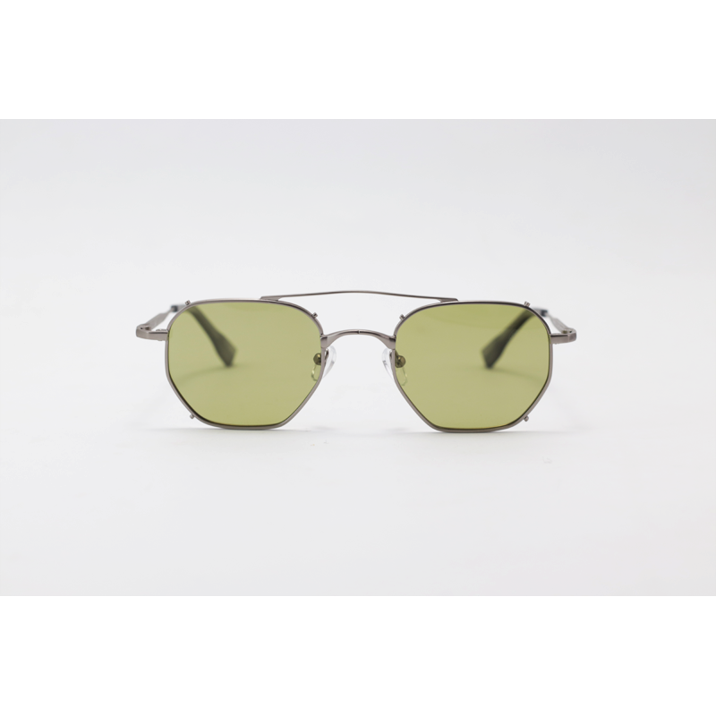 Oliver Peoples - 669832 - Silver Green - Metal - Double Bridge - Octagonal - Polarized - Sunglasses