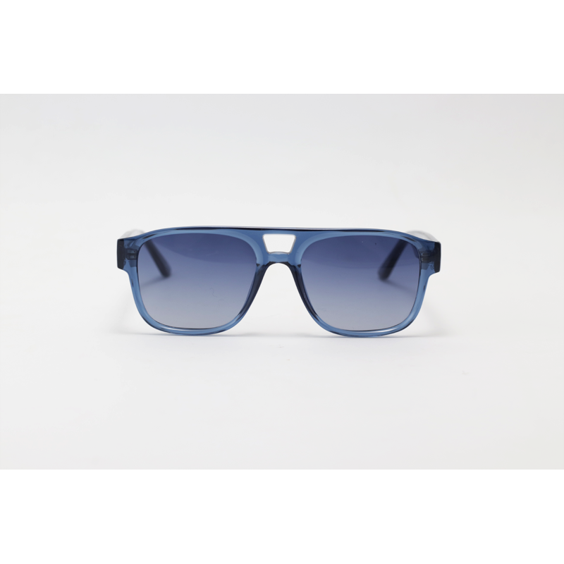 David Beckham - 8877 - Blue Translucent - Acetate - Rectangle - Sunglasses