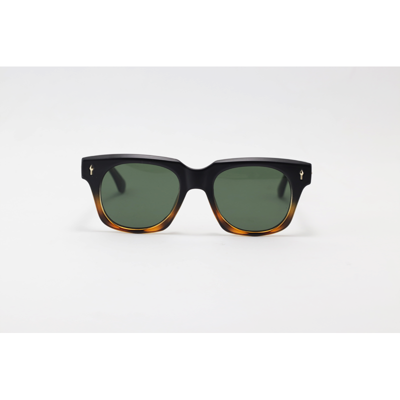 JMM - 9883 - Black Tortoise Green - Acetate - Square - Sunglasses