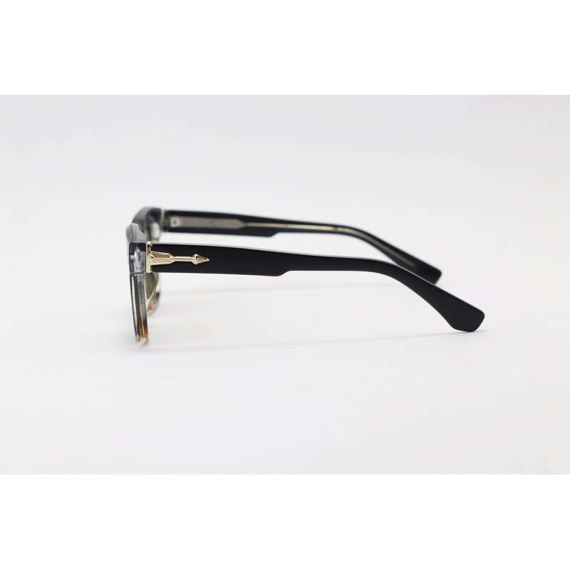 JMM - 9883 - Black Tortoise Green - Acetate - Square - Sunglasses