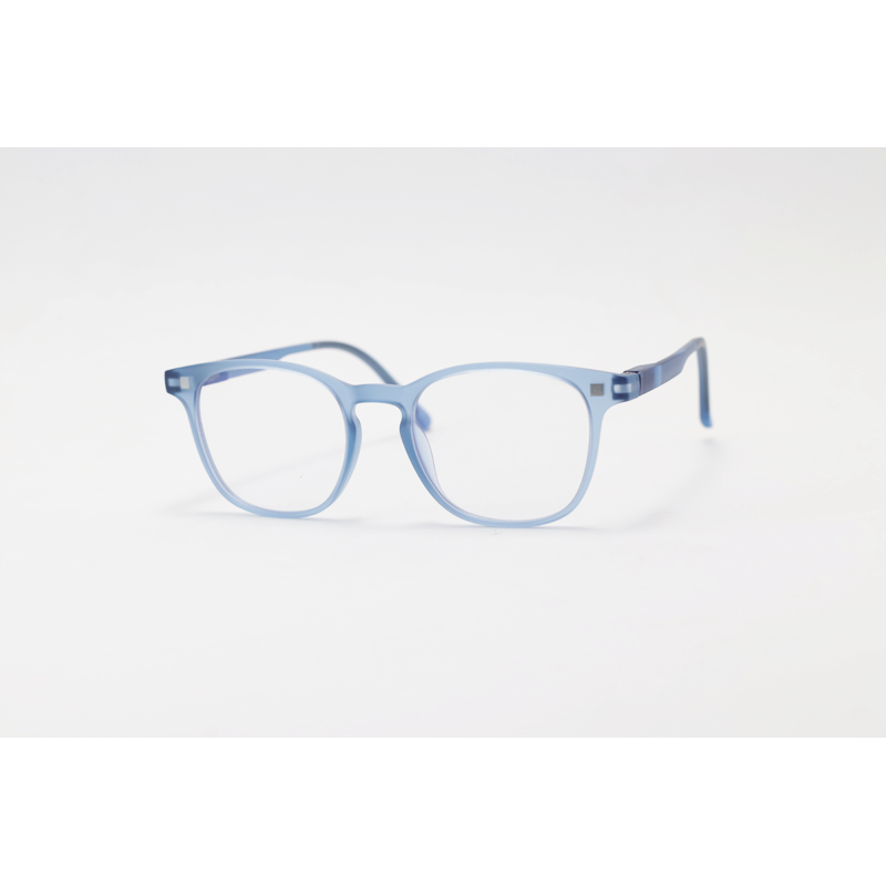 Hustle - CL001 - Matte Translucent Blue - Acetate - Square - Blue Cut - Dual - Attachment - Polarized - Eyewear - Sunglasses