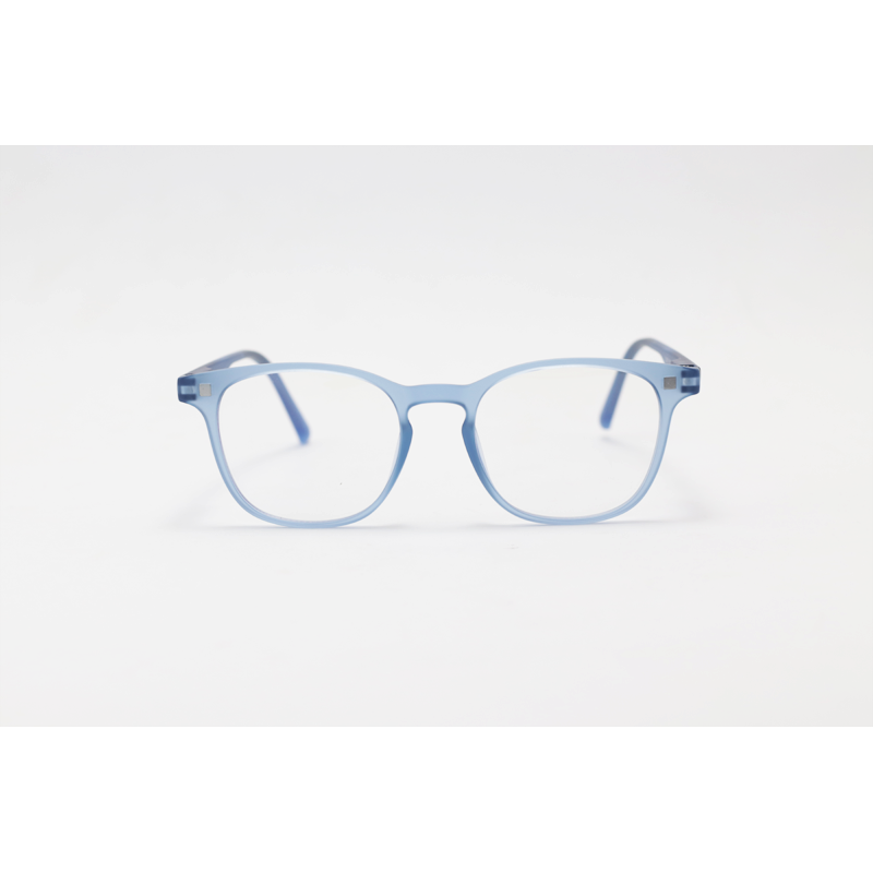 Hustle - CL001 - Matte Translucent Blue - Acetate - Square - Blue Cut - Dual - Attachment - Polarized - Eyewear - Sunglasses