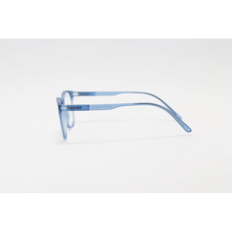 Hustle - CL001 - Matte Translucent Blue - Acetate - Square - Blue Cut - Dual - Attachment - Polarized - Eyewear - Sunglasses