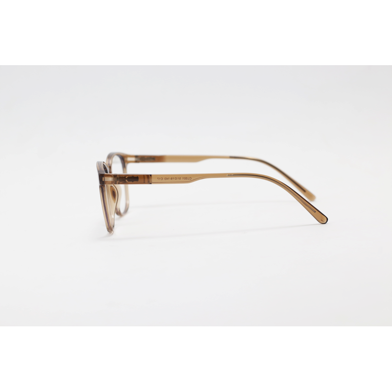 Hustle - CL001 - Brown Translucent - Acetate - Square - Blue Cut - Dual - Attachment - Polarized - Eyewear - Sunglasses